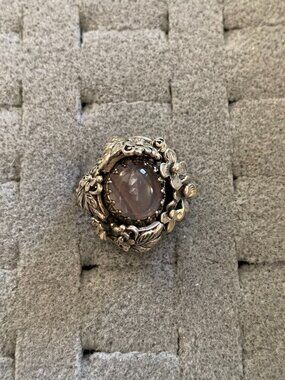 Vintage Sterling Silver Ring 9 Handmade Gemstone OOAK Boho Bob Stringer Y2K $275